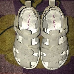 White Carters Sandals